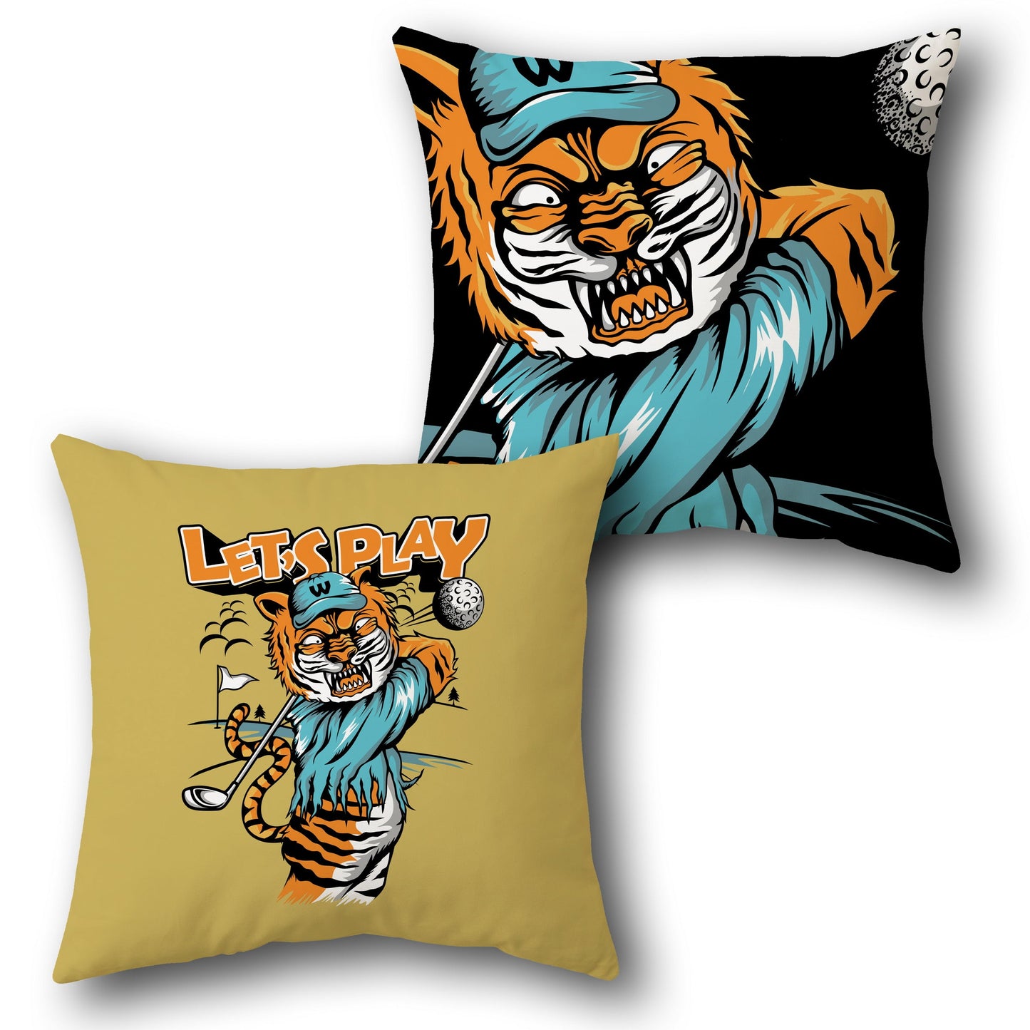 Tiger Golf Let's Play Cushion ( Front & Back)