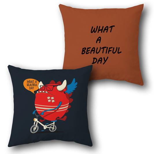 Beautiful Day Monster Cushion (Single, Front & Back)