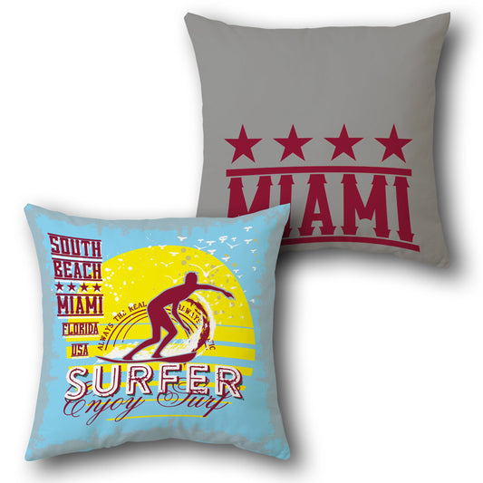Miami Surfer Single Cushion (Front & Back)