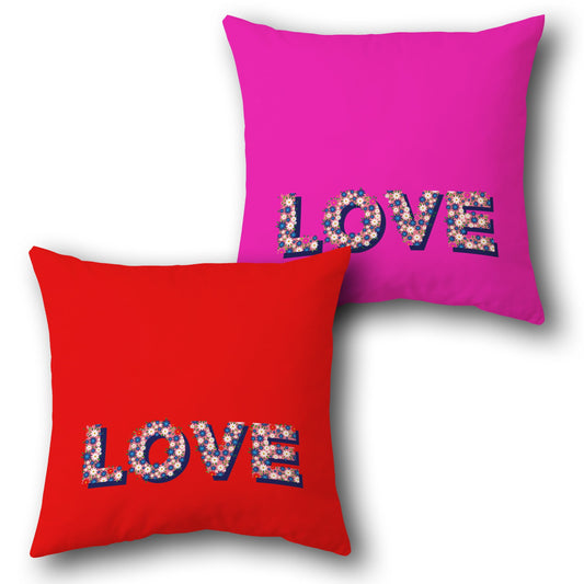Floral Love Single Cushion (Front & Back)