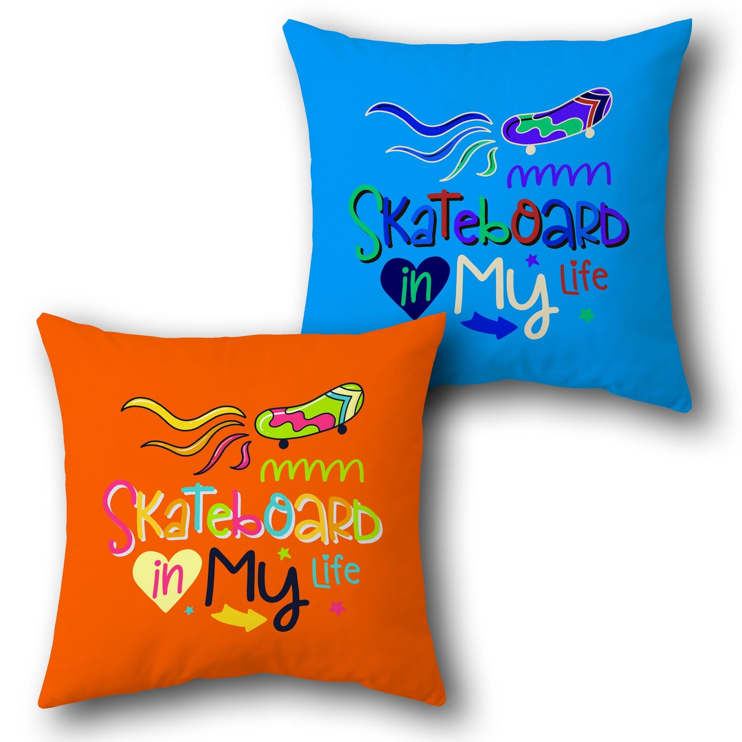 Skateboard in My Life Single Cushion (Front & Back)