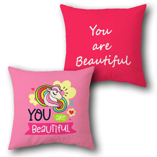 You Are Beautiful Single Cushion (Front & Back)