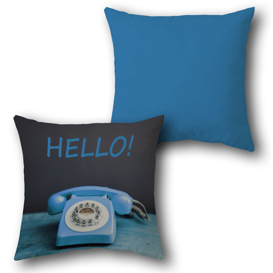 Hello Retro Phone    Design Cushion Single (Front & Back)