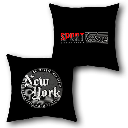 CitySport Black    Design Cushion Single (Front & Back)