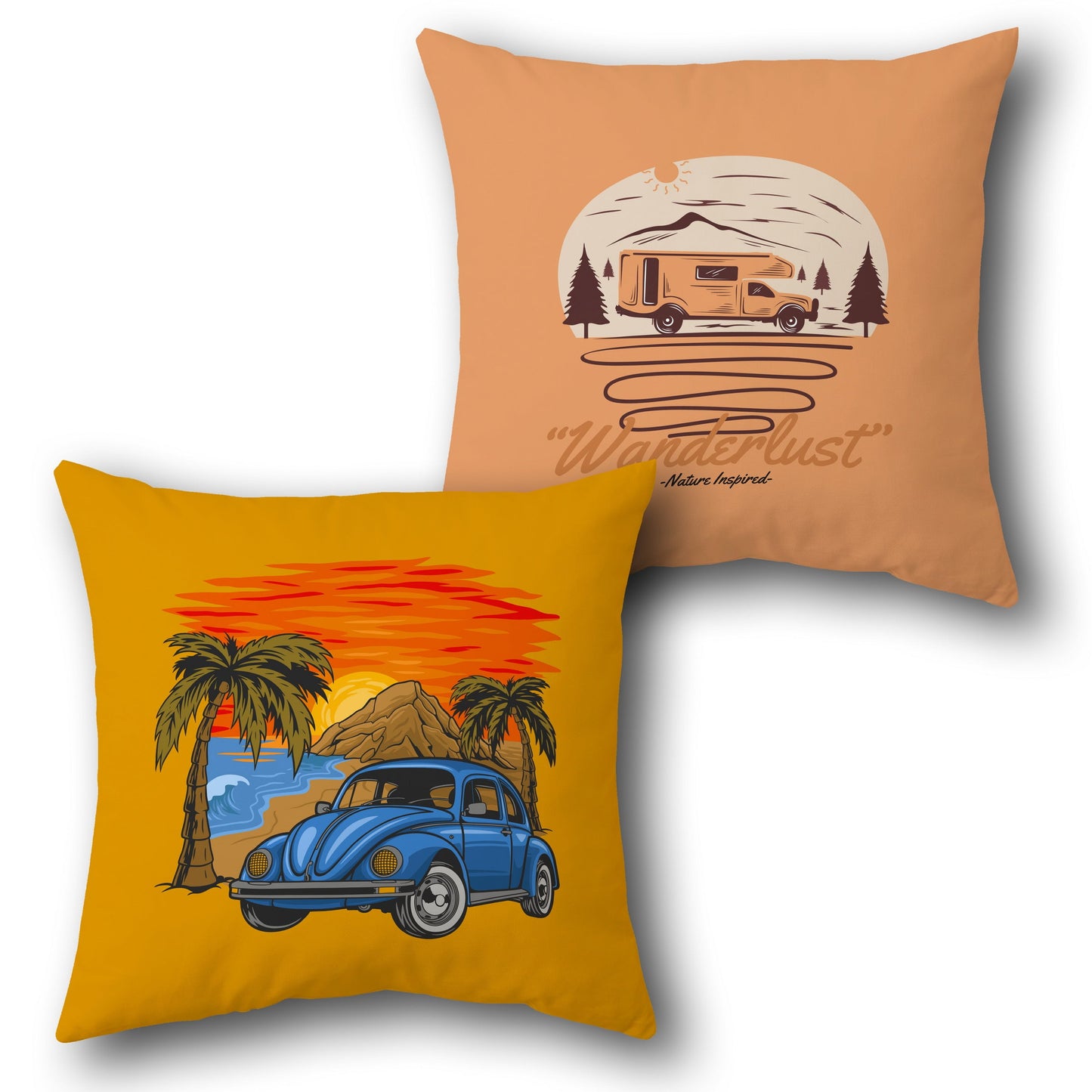 Wanderlust Adventure   Design Cushion Single (Front & Back)