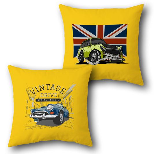 Vintage Drive  t  Design Cushion Single (Front & Back)