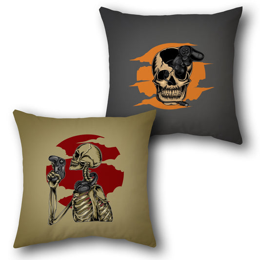 Gamer Skull    Design Cushion Single (Front & Back)