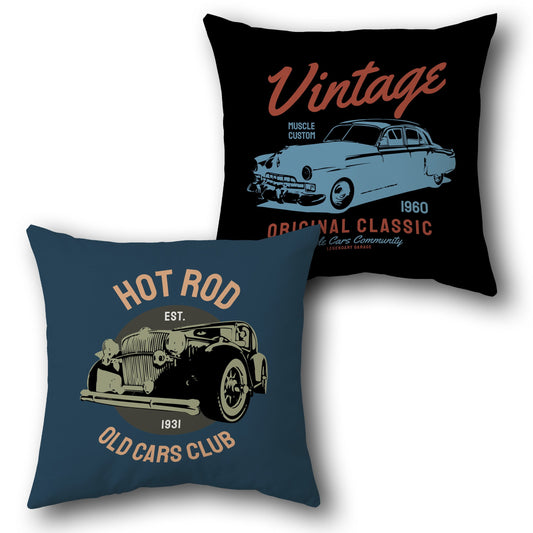 Hot Rod Vintage Muscle Cushion (Front & Back)