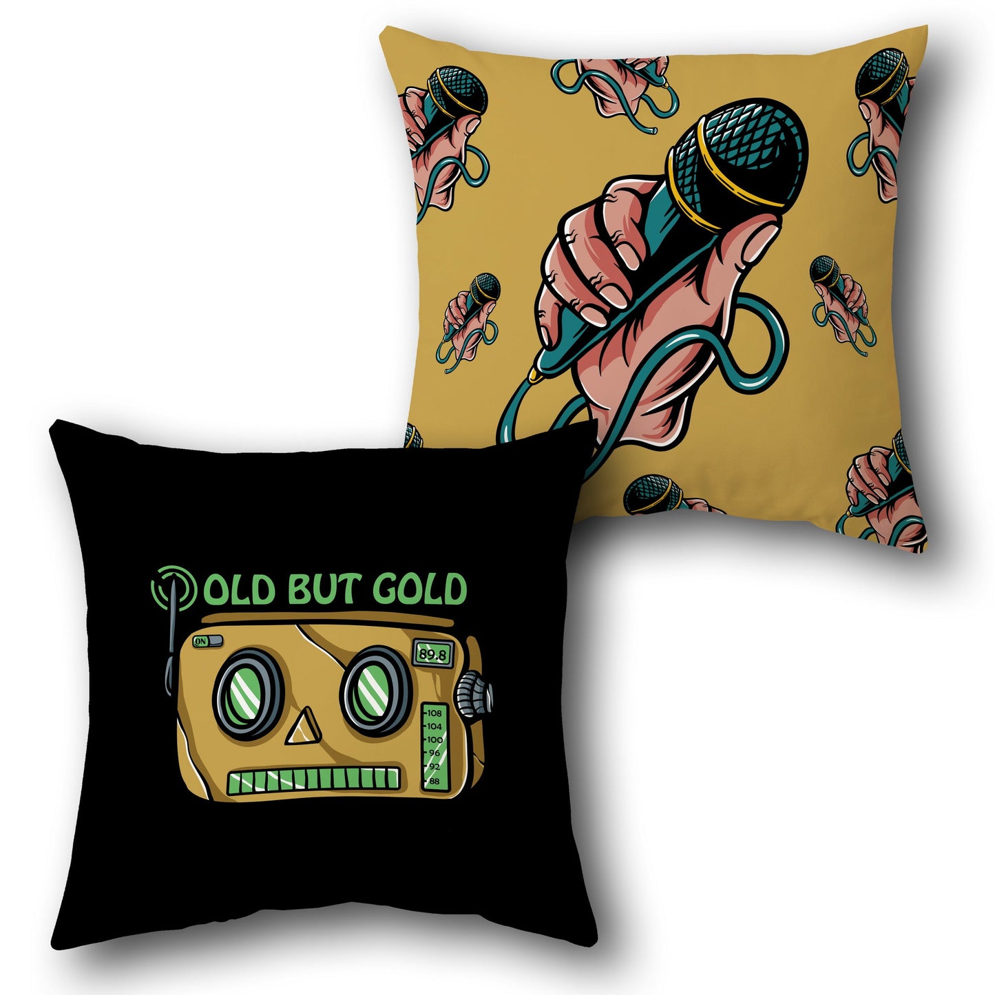 Old School Music Cushion (, Front & Back)