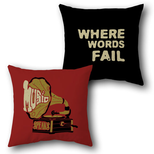 Music Speaks Cushion (Front & Back)