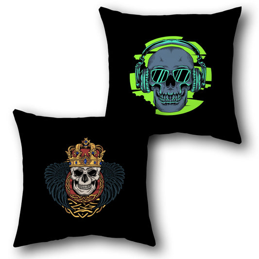 "Skull King DJ Cushion" (Front & Back Design)
