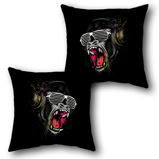 "Primal DJ Gorilla Cushion" (Front & Back Design)