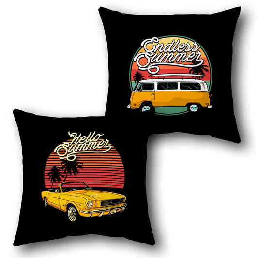 "Endless Summer Road Trip Cushion" (Front & Back Design)