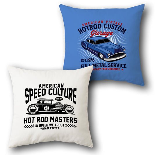 "Vintage Road Trip Camper Cushion" (Front & Back Design)