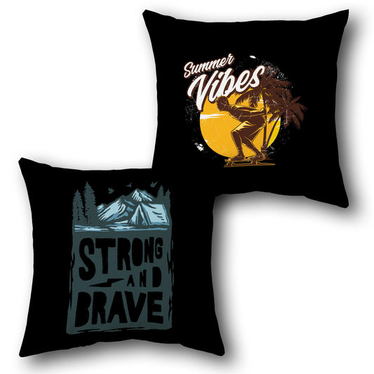 Summer Vibes Strong Brave Cushion (Front & Back)