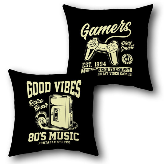 Gamers Retro Beats Cushion (Front & Back)