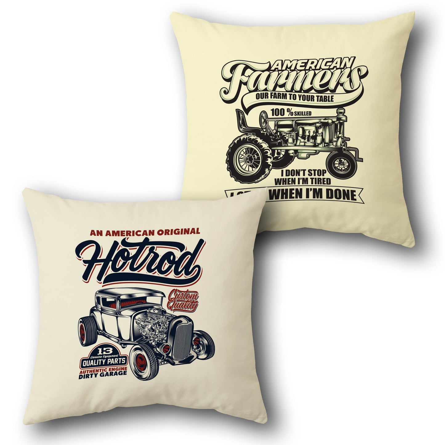 American Farmers Hotrod Cushion (Front & Back)