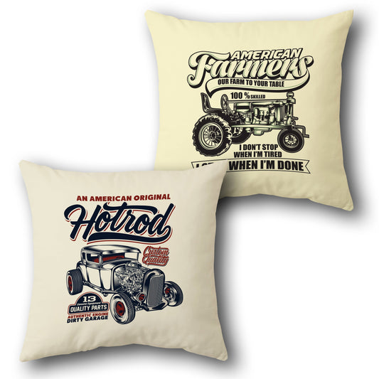 American Farmers Hotrod Cushion (Front & Back)