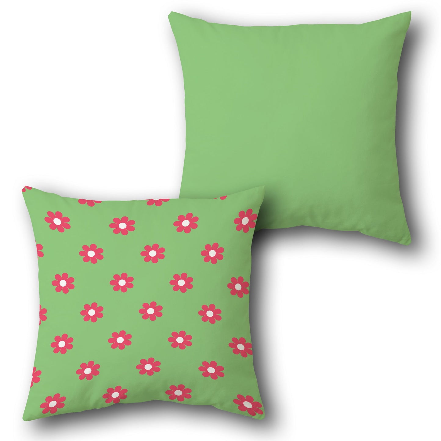 Floral Green  Design Cushion Single (Front & Back)