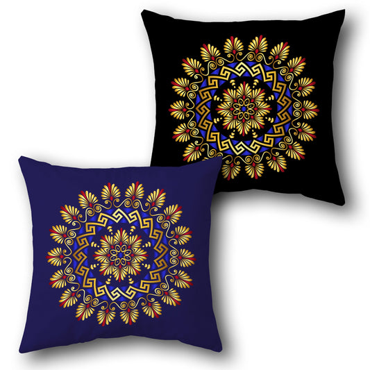 Greek Motif   Design Cushion Single (Front & Back)