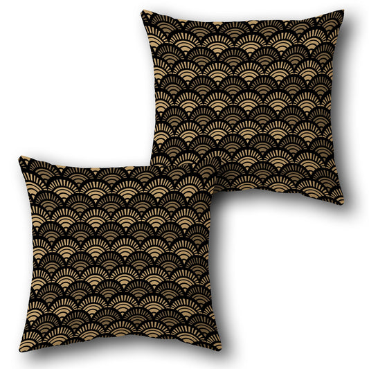 Art Deco Wave Throw s  Design Cushion Single (Front & Back)