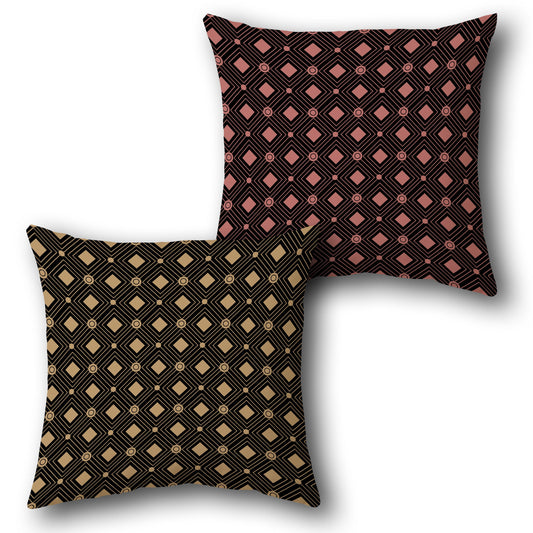 Geometric Diamond Throw s  Design Cushion Single (Front & Back)