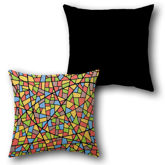 Stained Glass Mosaic Throw s  Design Cushion Single (Front & Back)