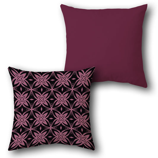 Plum Elegance Decorative  Design Cushion Single (Front & Back)