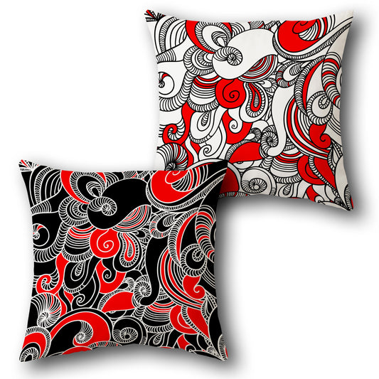 Abstract Whirlwind Dual-Tone    Design Cushion Single (Front & Back)