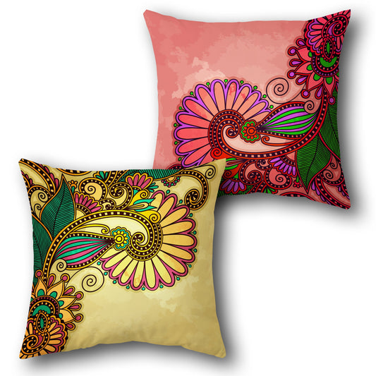 Paisley Vibrant Cushion (Front & Back)