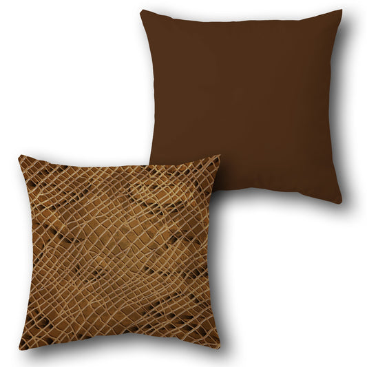 Woven Earthy Cushion (Front & Back)