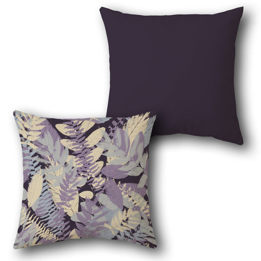 Fern Purple Cushion (Front & Back)