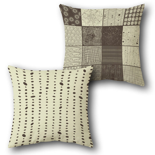 Patchwork Elegance Single Cushion (Front & Back)