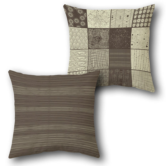 Patchwork Elegance Cushion (Front & Back)
