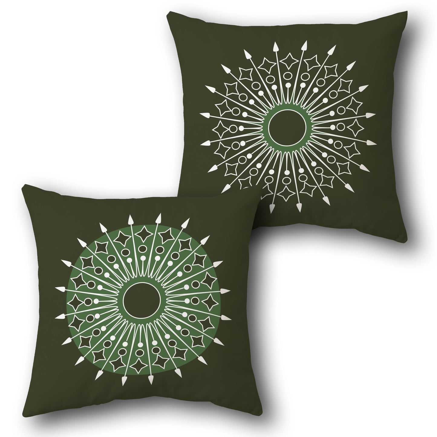 Starburst Mandala Cushion Single (Front & Back)