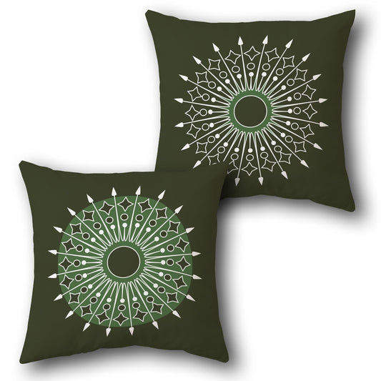 Starburst Mandala Cushion Single (Front & Back)