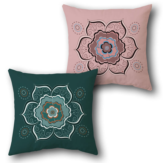 Mandala Bloom Cushion Single (Front & Back)