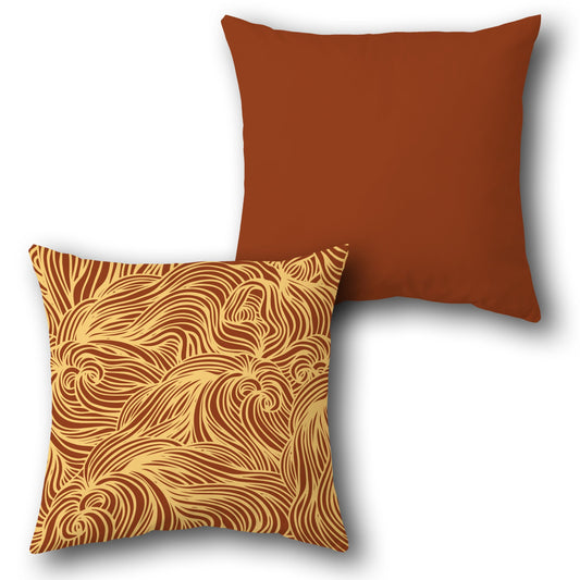 Wavy Flow Cushion Single (Front & Back)
