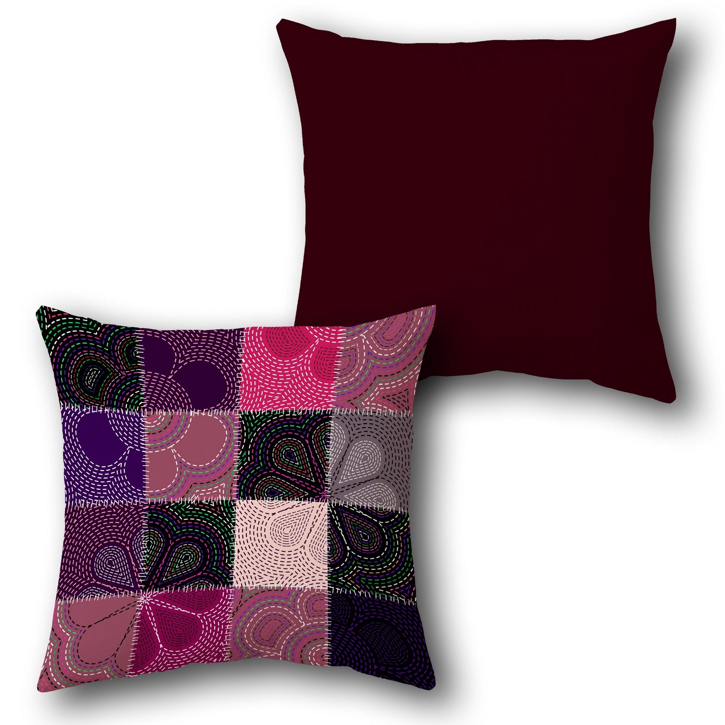Patchwork Paisley Cushion Single (Front & Back)