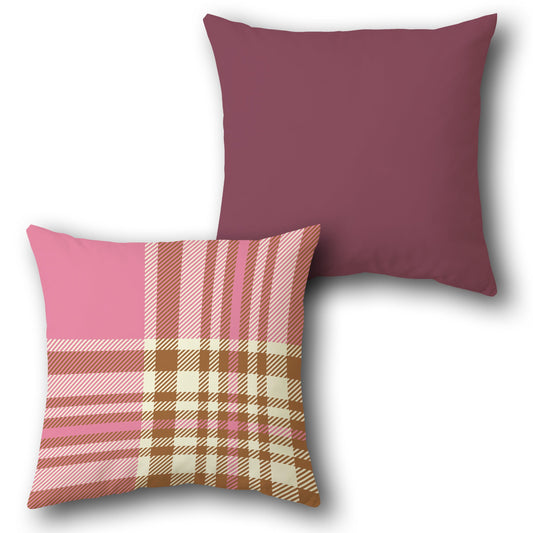 Plaid Harmony Cushion Single (Front & Back)