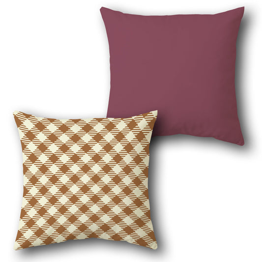 Classic Checkered Cushion Single (Front & Back)