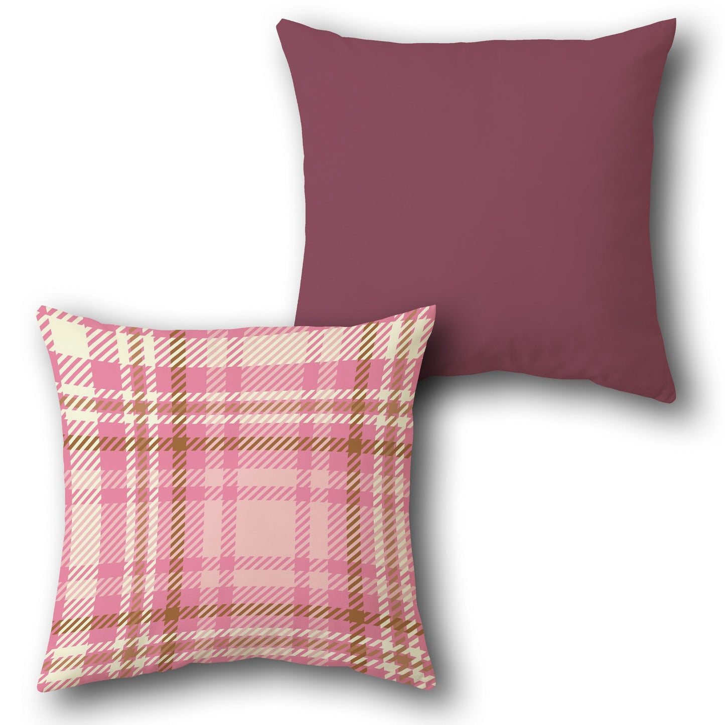 Soft Plaid Cushion Single (Front & Back)