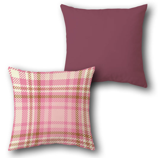 Soft Plaid Cushion Single (Front & Back)
