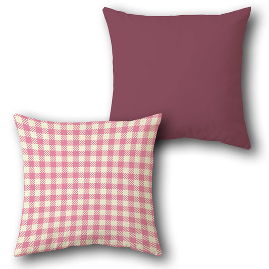 Simple Checkered Cushion Single (Front & Back)
