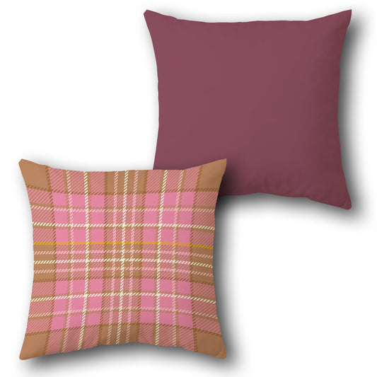 Warm Plaid Cushion Single (Front & Back)