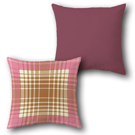 Plaid Harmony Cushion (Front & Back)