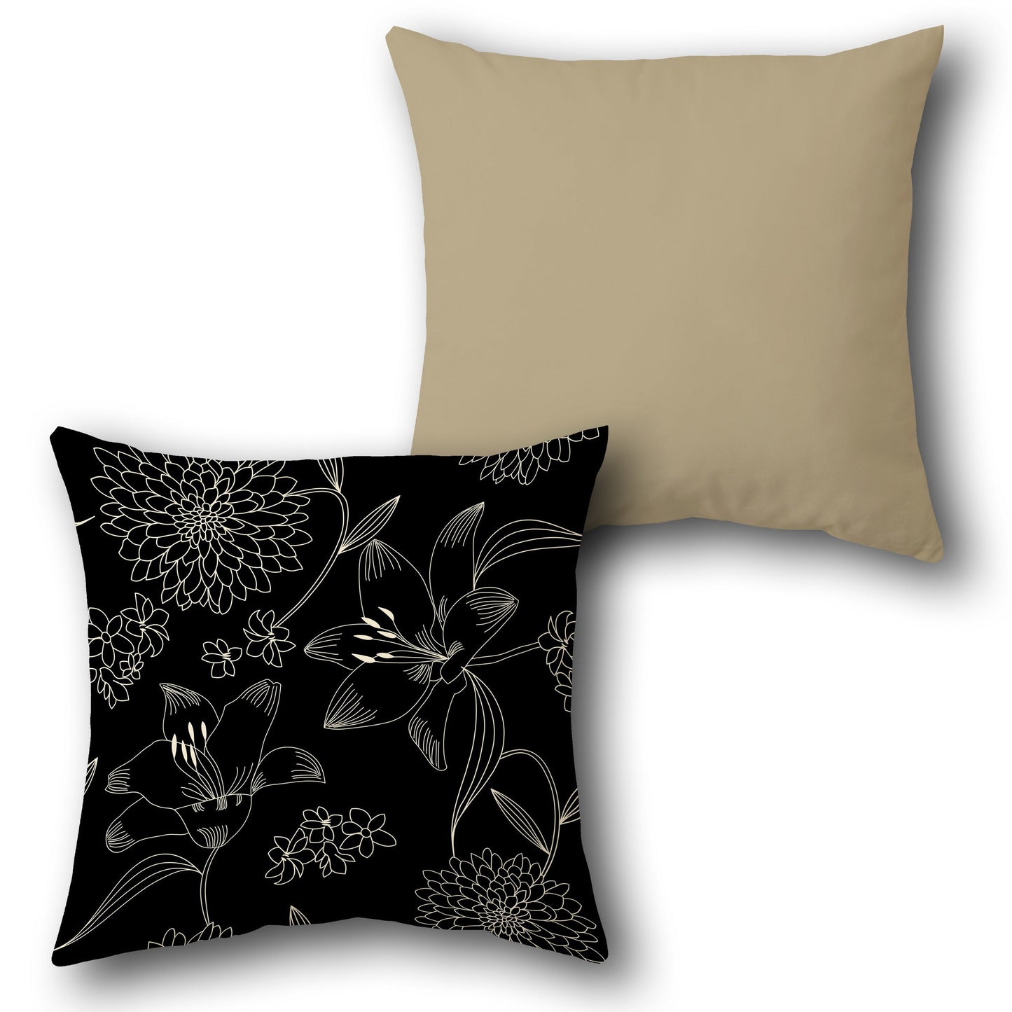 Floral Silhouette Cushion (Front & Back)