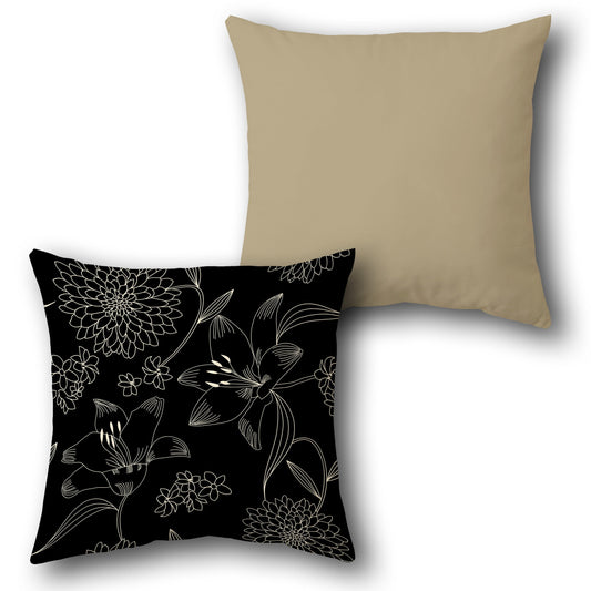 Floral Silhouette Cushion (Front & Back)
