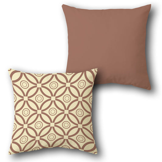 Single Sided Geometric Circle Cushion Design (Front & Back)