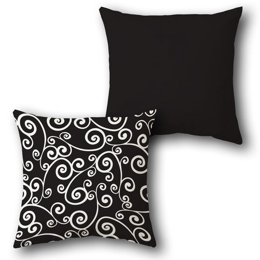 Single Sided Swirl Flourish Cushion Design (Front & Back)